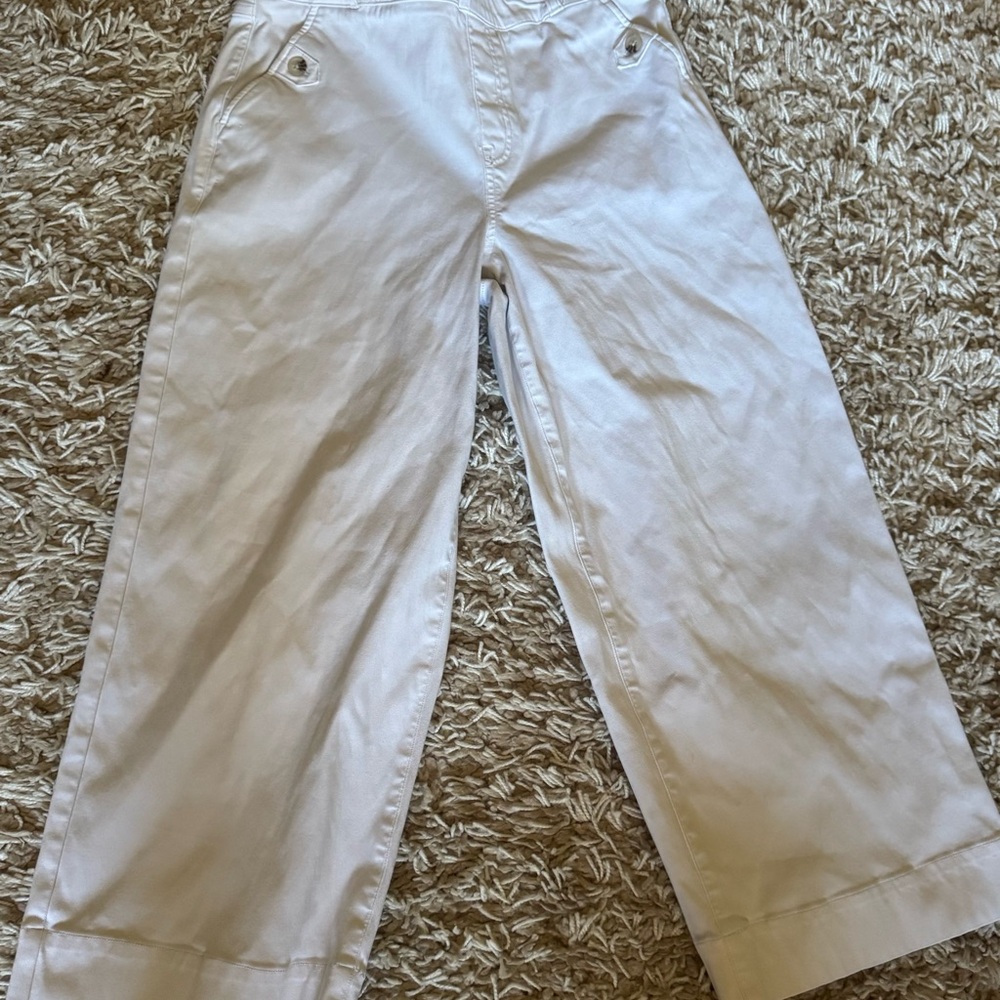 White Wide-Leg Pants